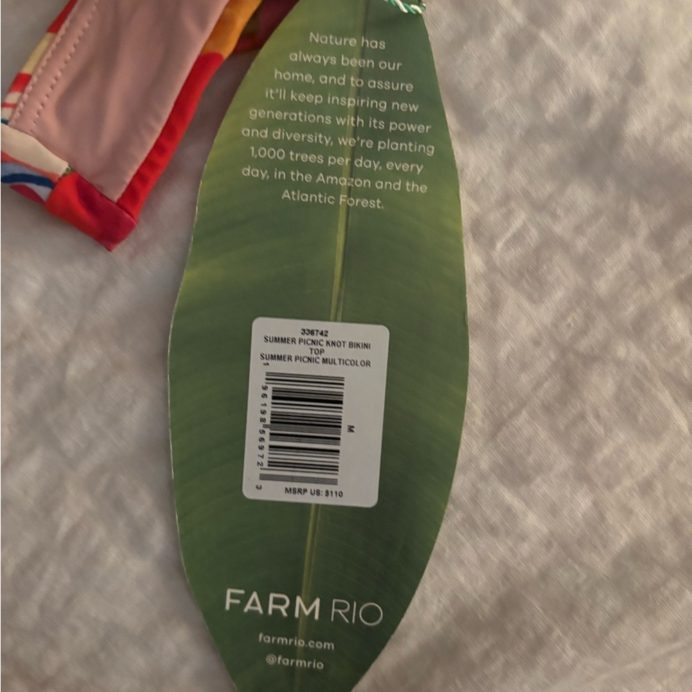 FARM Rio Multicolor Bikini Top - Picture 2 of 3